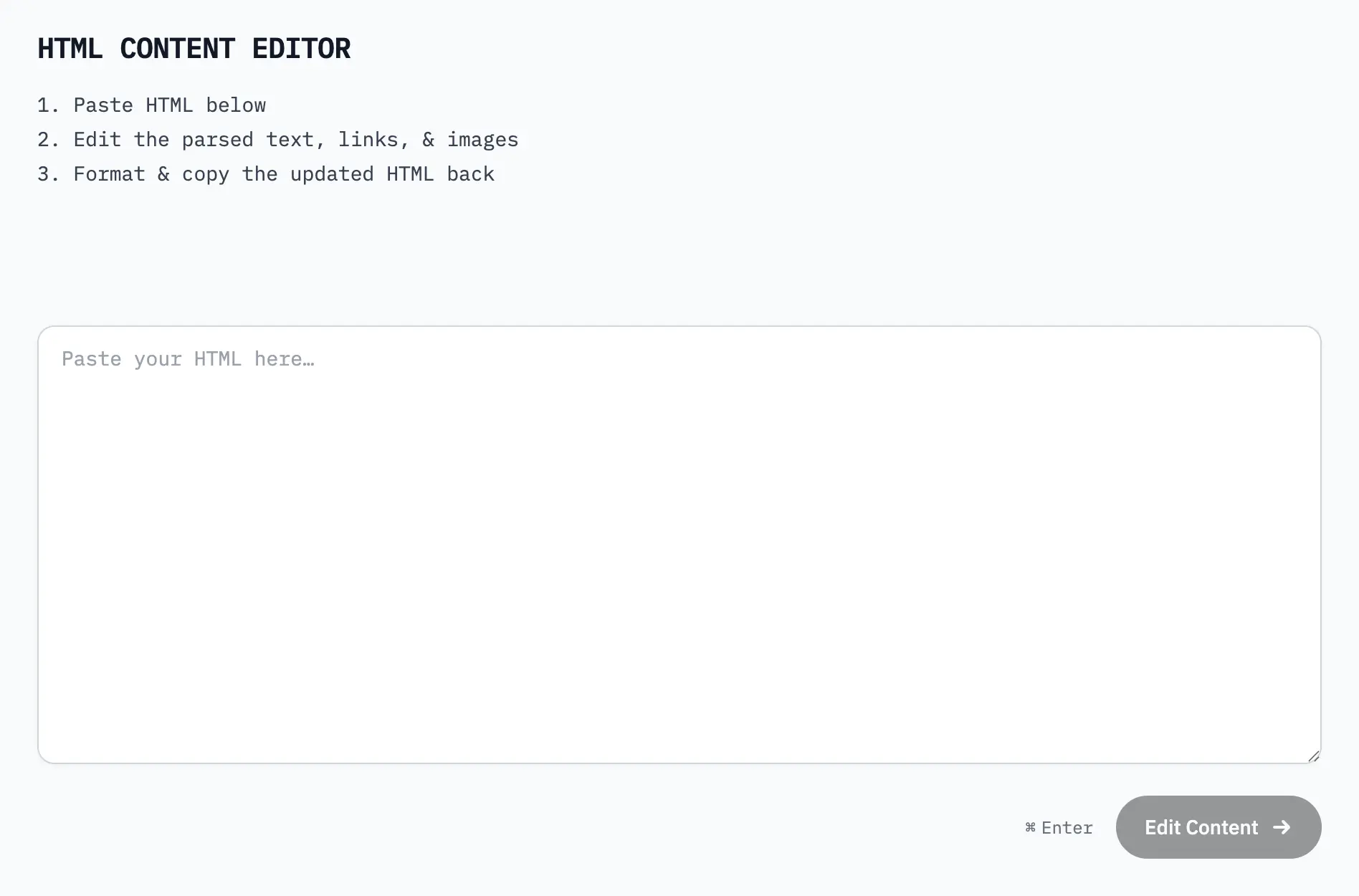 HTML Content Editor