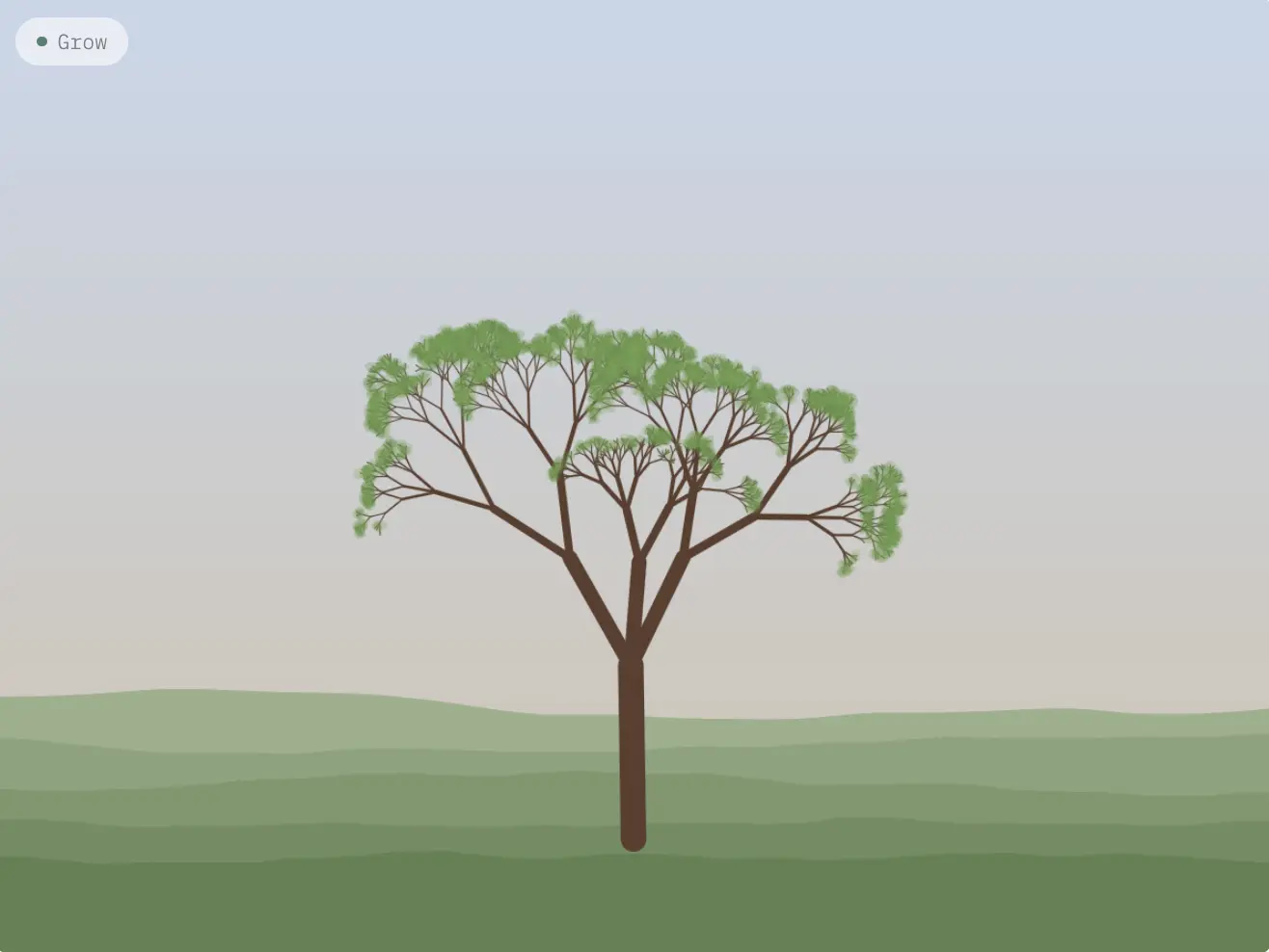p5.js tree